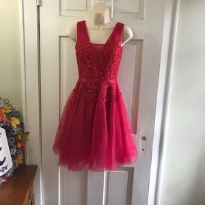 Lace & Tulle Semi Formal / Homecoming / 8th grade dance Dress Size 4